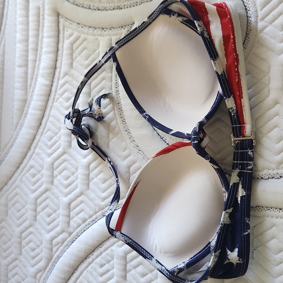 American Flag Pushup Bikini Top - Picture 2 of 3
